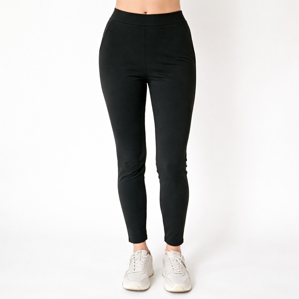 Nanette Lepore Pull-On Pants Women's Small Black Elastic Waist Tapered Leg